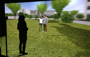 4面マルチスクリーンシステム VR学習　阿南工業高等専門学校