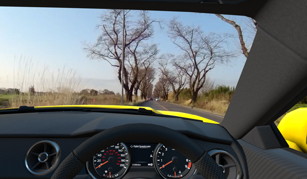 コンテンツイメージ(3DCG車モデル+実写360°動画)