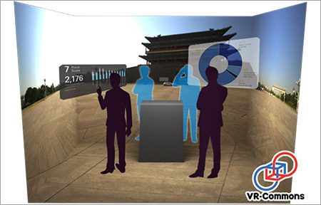 プロジェクション型VRで遠隔通信 体感型共同学習システム「VR-Commons」